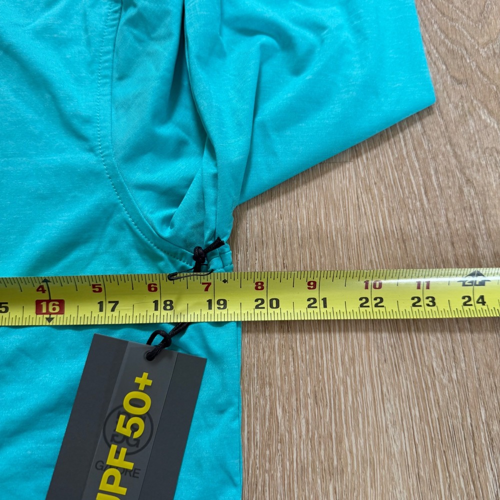 G/FORE LS Golf Polo Shirt Mens S "SRMEL" Turquoise UPF 50+ Performance - Picture 7 of 9